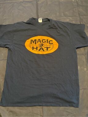 RARE Magic Hat Brewing Co Graphic Tee Large Black Beer Brewery Shirt
